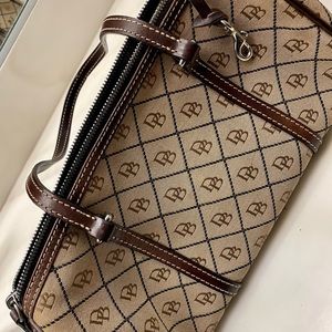 Dooney & Bourke Brown and Tan Handbag